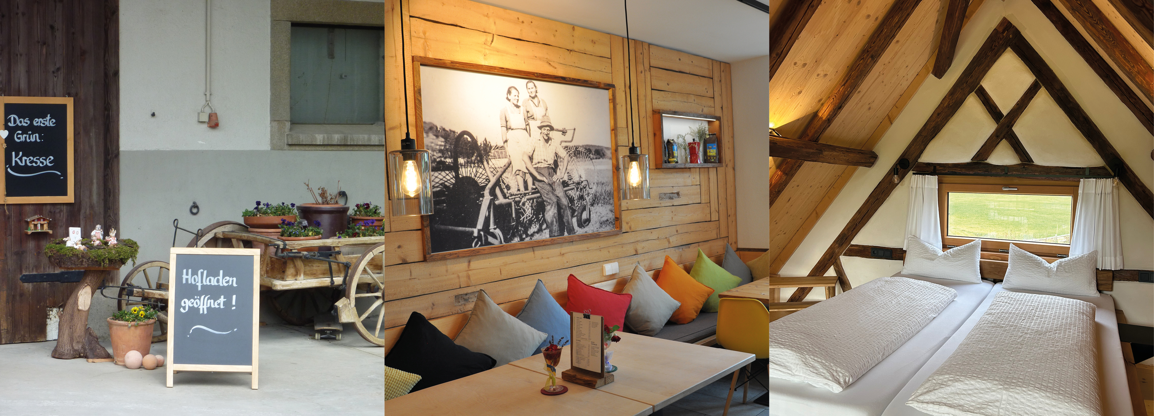 Hofladen, Gaststube Ferienwohnung - Bilder zum Themenbereich Diversifizierung  