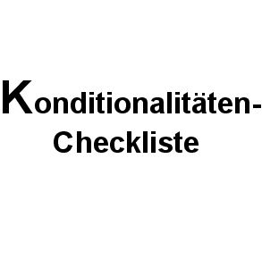 Symbolbild Konditionalitäten-Checkliste