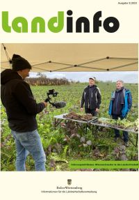 Titelbild_Landinfo_3_2023_Farminar zu Erosionsschutz und Humuspflege auf einem Feld in Kraichtal-Gochsheim .; Quelle: LTZ, Robin Maier