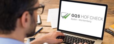 GQS Hof-Check Anwendungsoberfläche auf dem Bildschrim