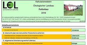 Symbolbild Kalkulationsdaten