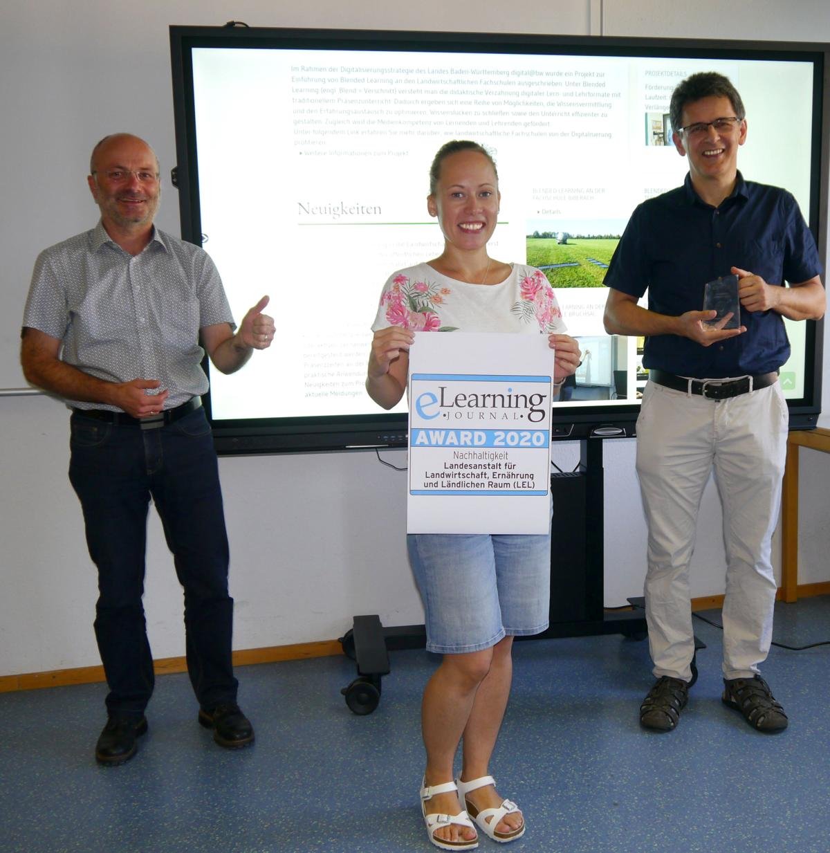 Team LEL mit E-Learning-Award