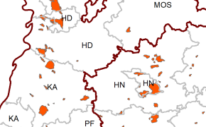 Karte der Nitratgebiete